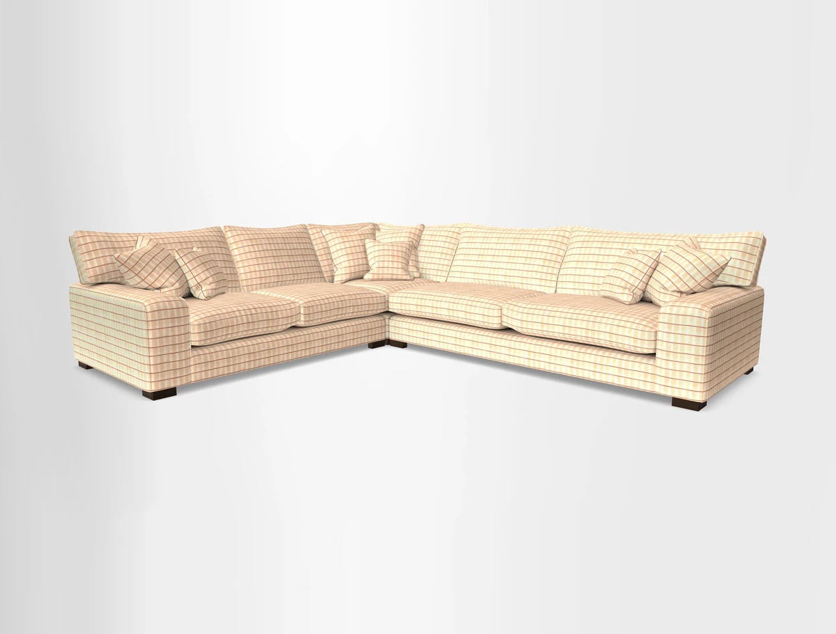 Richmond Large Corner Unit RHF in Two Tone Plain Biscuit