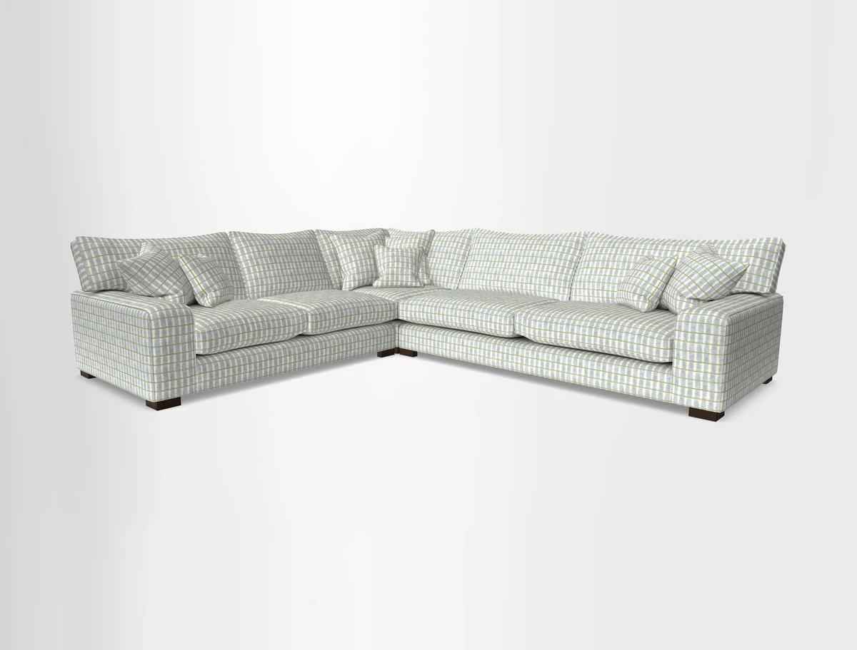 Richmond Large Corner Unit RHF in Two Tone Plain Biscuit