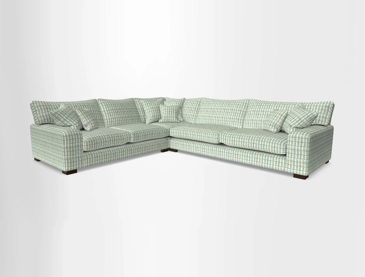 Richmond Large Corner Unit RHF in Two Tone Plain Biscuit