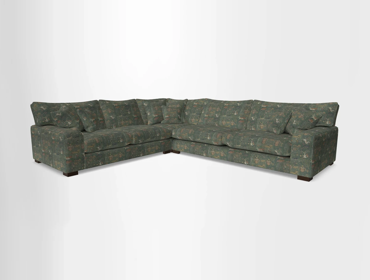 Richmond Large Corner Unit RHF in Two Tone Plain Biscuit