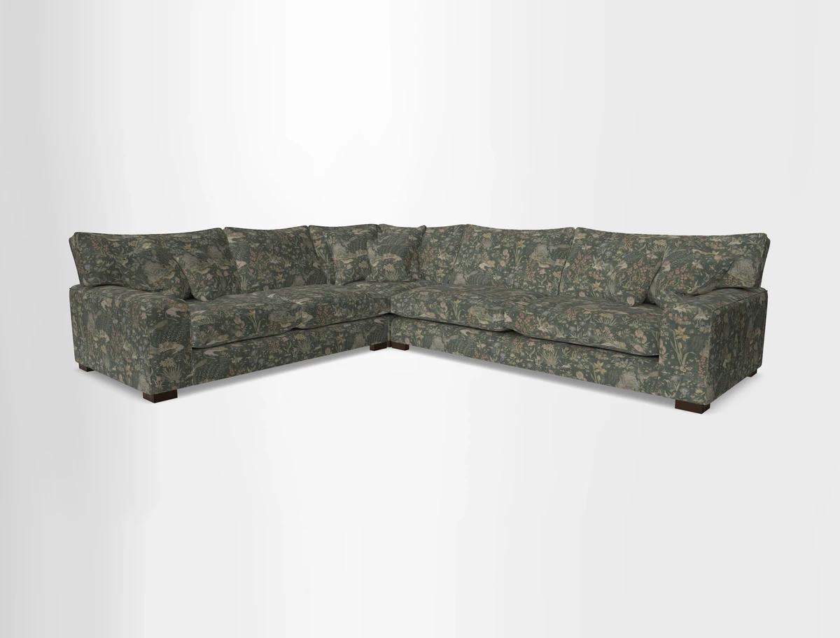 Richmond Large Corner Unit RHF in Two Tone Plain Biscuit