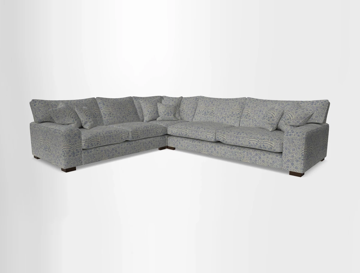 Richmond Large Corner Unit RHF in Two Tone Plain Biscuit