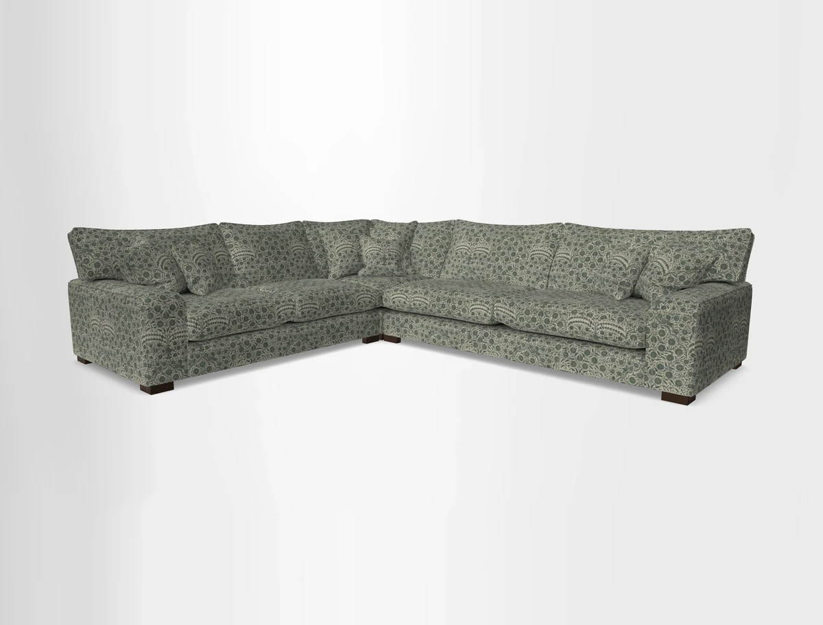 Richmond Large Corner Unit RHF in Two Tone Plain Biscuit