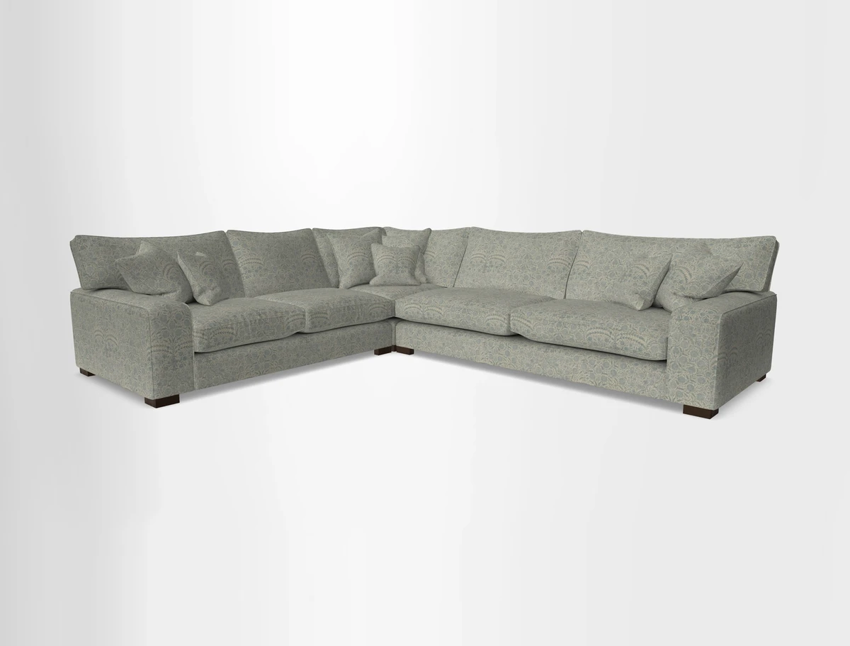 Richmond Large Corner Unit RHF in Two Tone Plain Biscuit