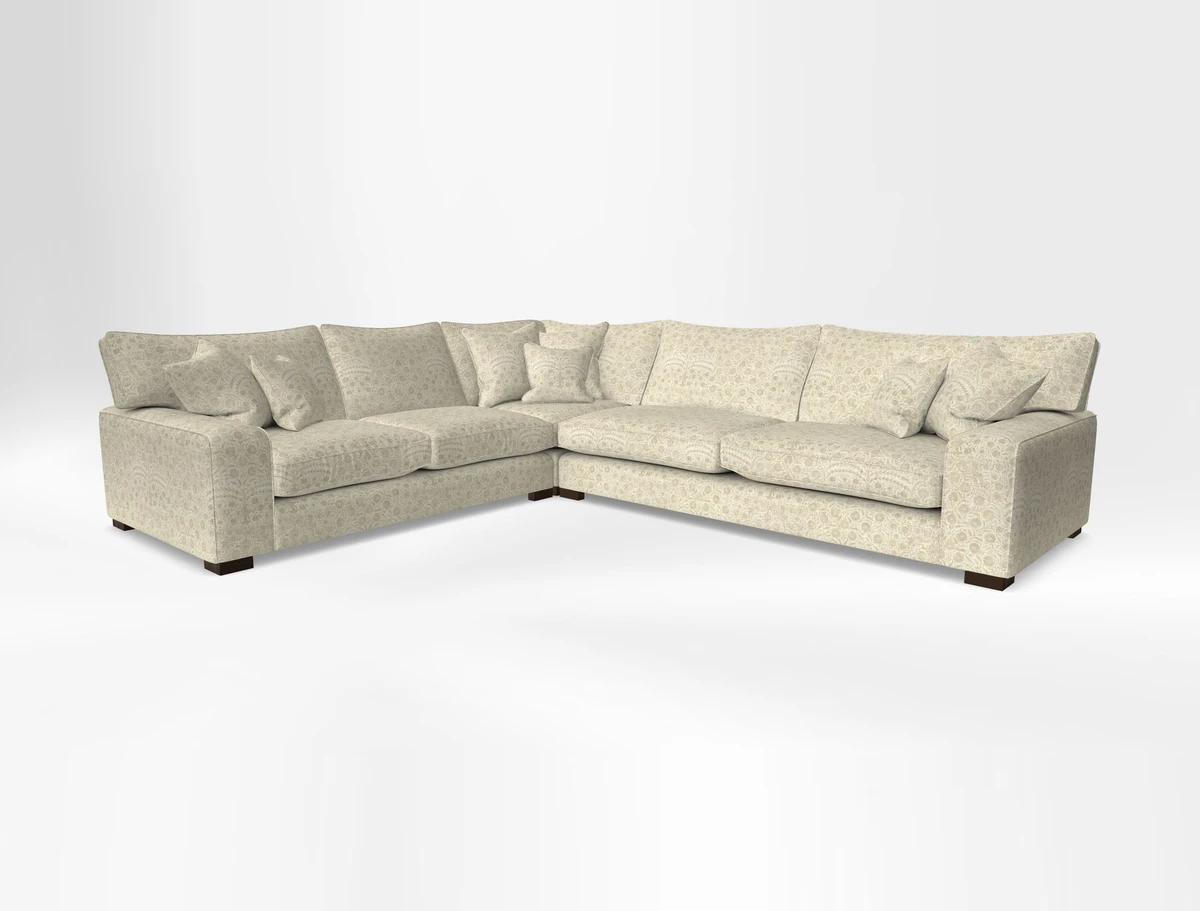 Richmond Large Corner Unit RHF in Two Tone Plain Biscuit