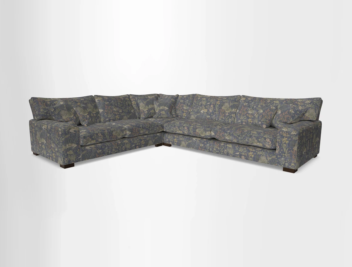 Richmond Large Corner Unit RHF in Two Tone Plain Biscuit
