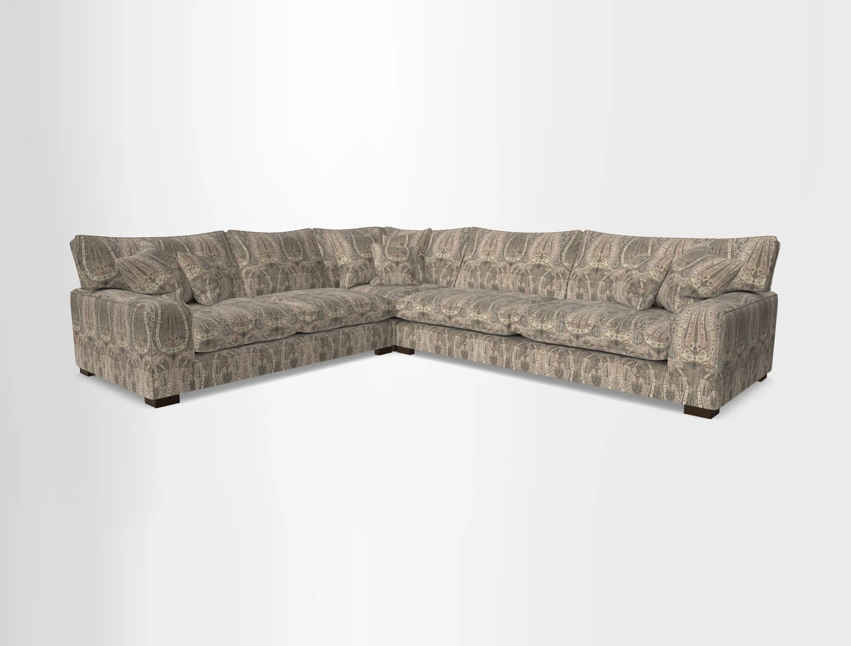 Richmond Large Corner Unit RHF in Two Tone Plain Biscuit