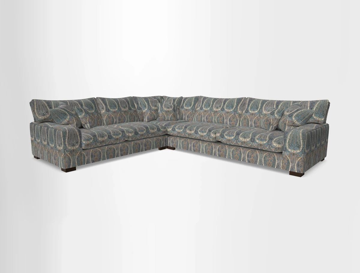 Richmond Large Corner Unit RHF in Two Tone Plain Biscuit