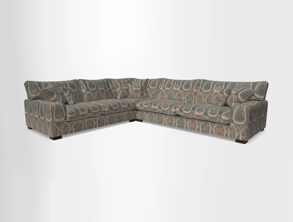 Richmond Large Corner Unit RHF in Two Tone Plain Biscuit