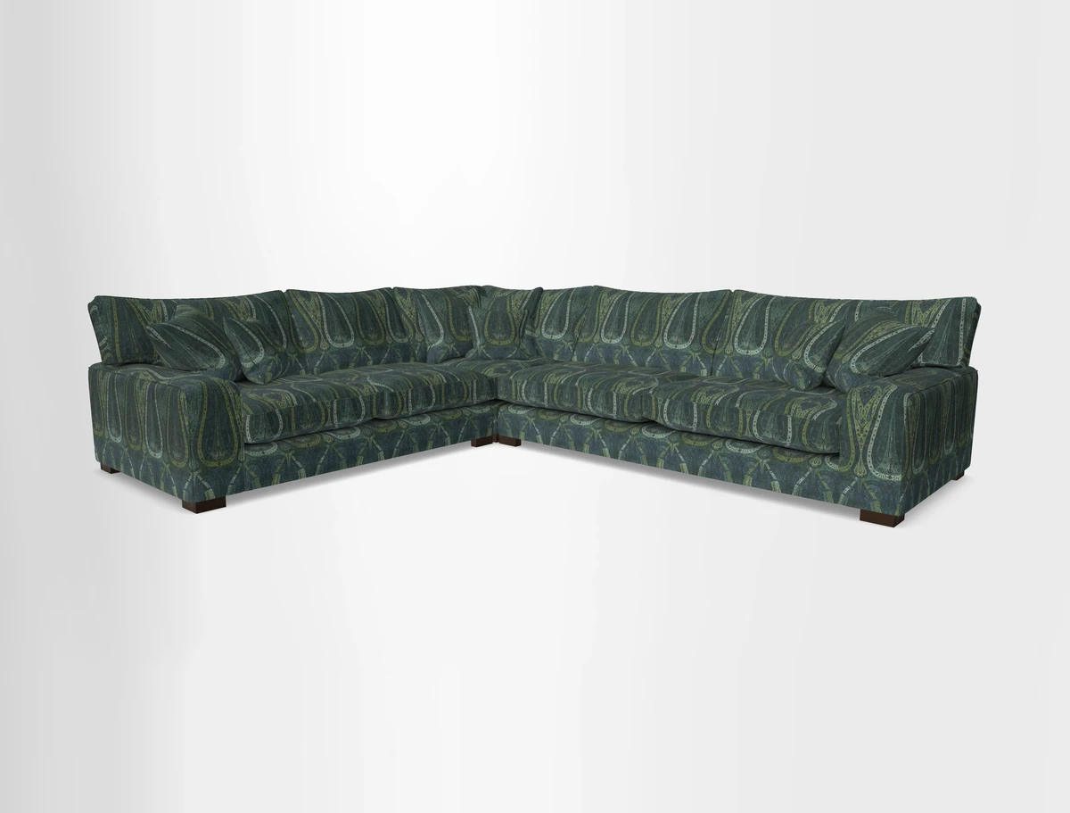 Richmond Large Corner Unit RHF in Two Tone Plain Biscuit