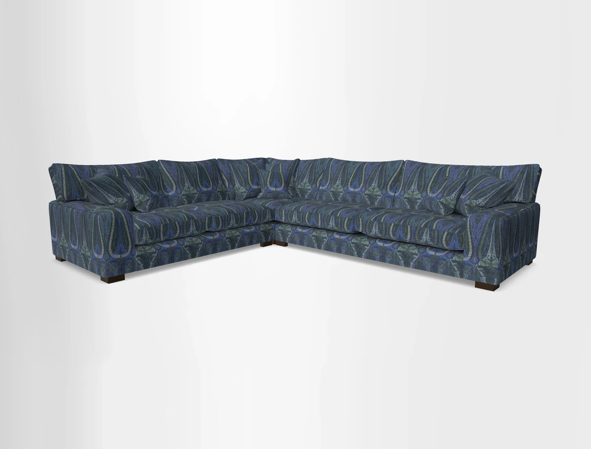 Richmond Large Corner Unit RHF in Two Tone Plain Biscuit