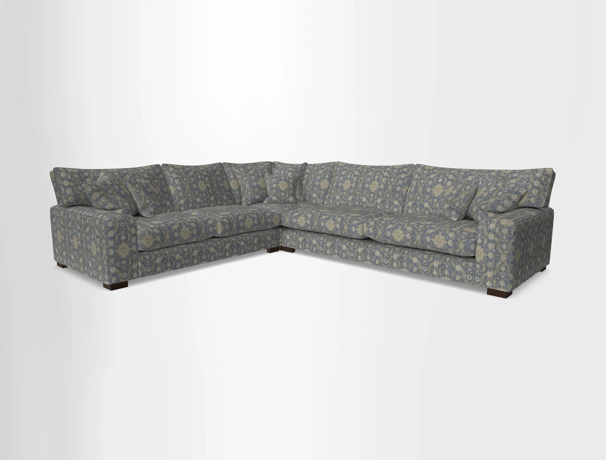 Richmond Large Corner Unit RHF in Two Tone Plain Biscuit