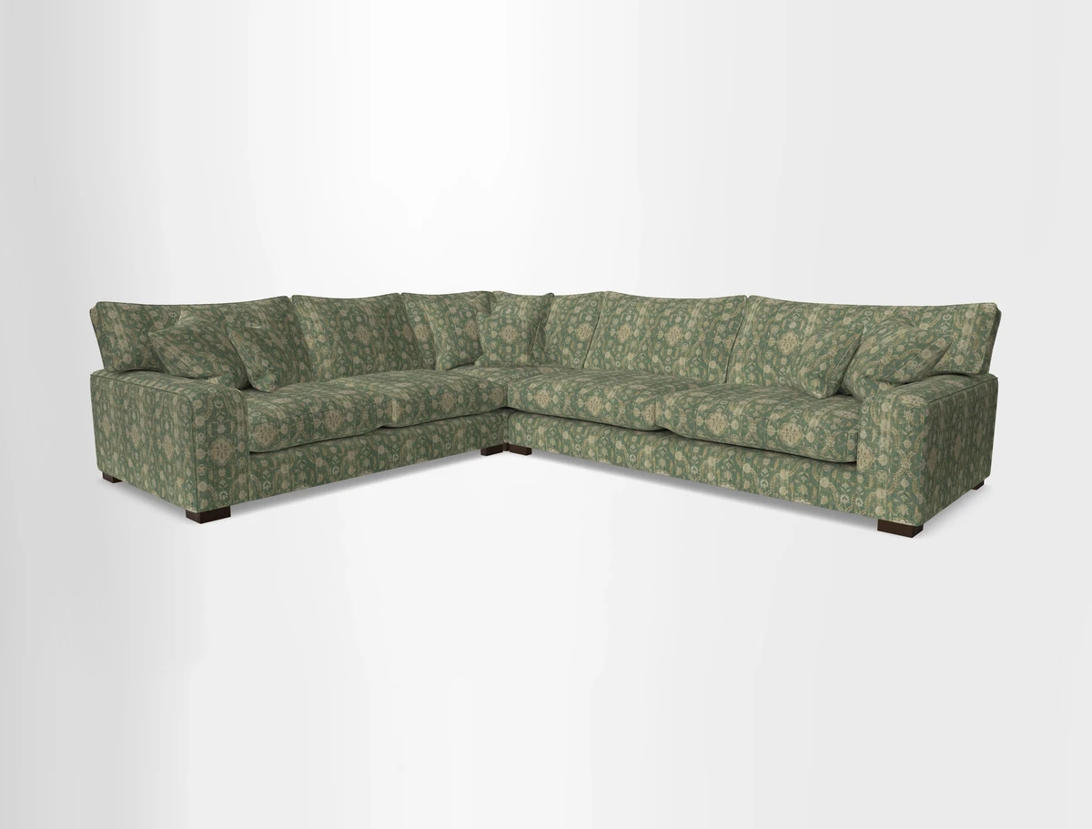 Richmond Large Corner Unit RHF in Two Tone Plain Biscuit