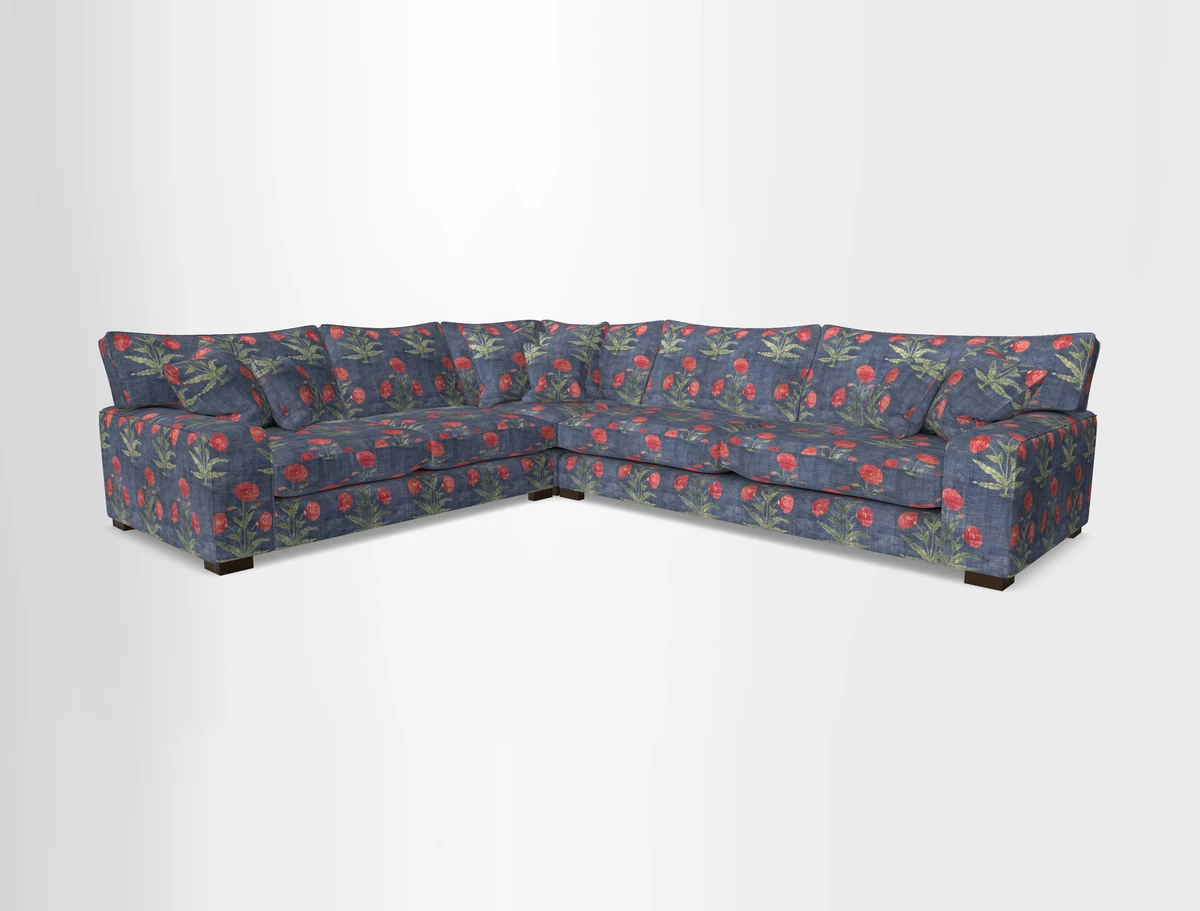 Richmond Large Corner Unit RHF in Two Tone Plain Biscuit