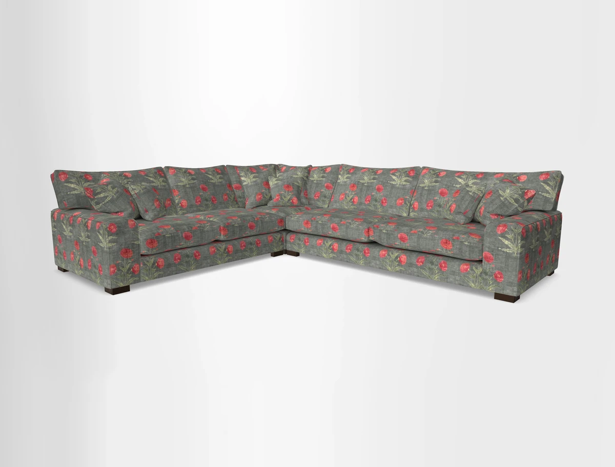Richmond Large Corner Unit RHF in Two Tone Plain Biscuit