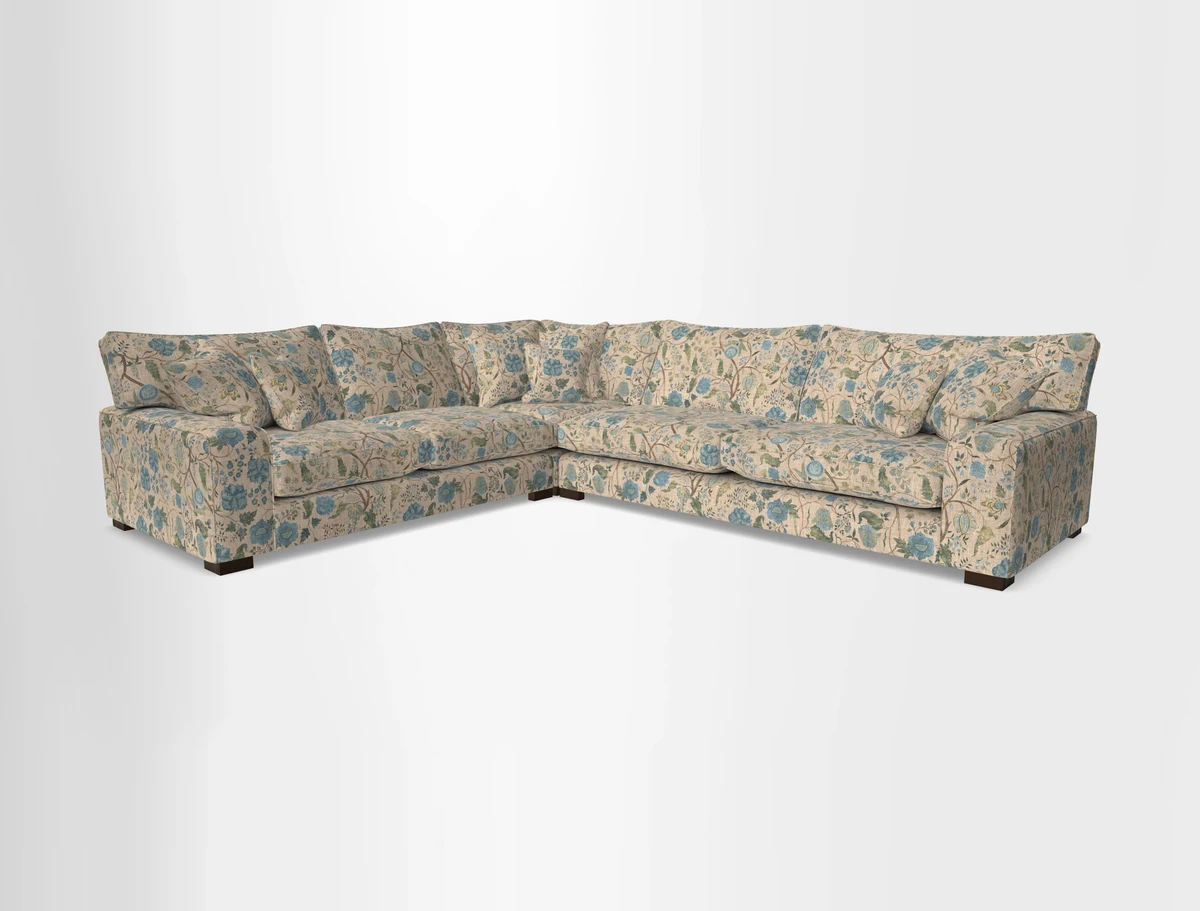 Richmond Large Corner Unit RHF in Two Tone Plain Biscuit