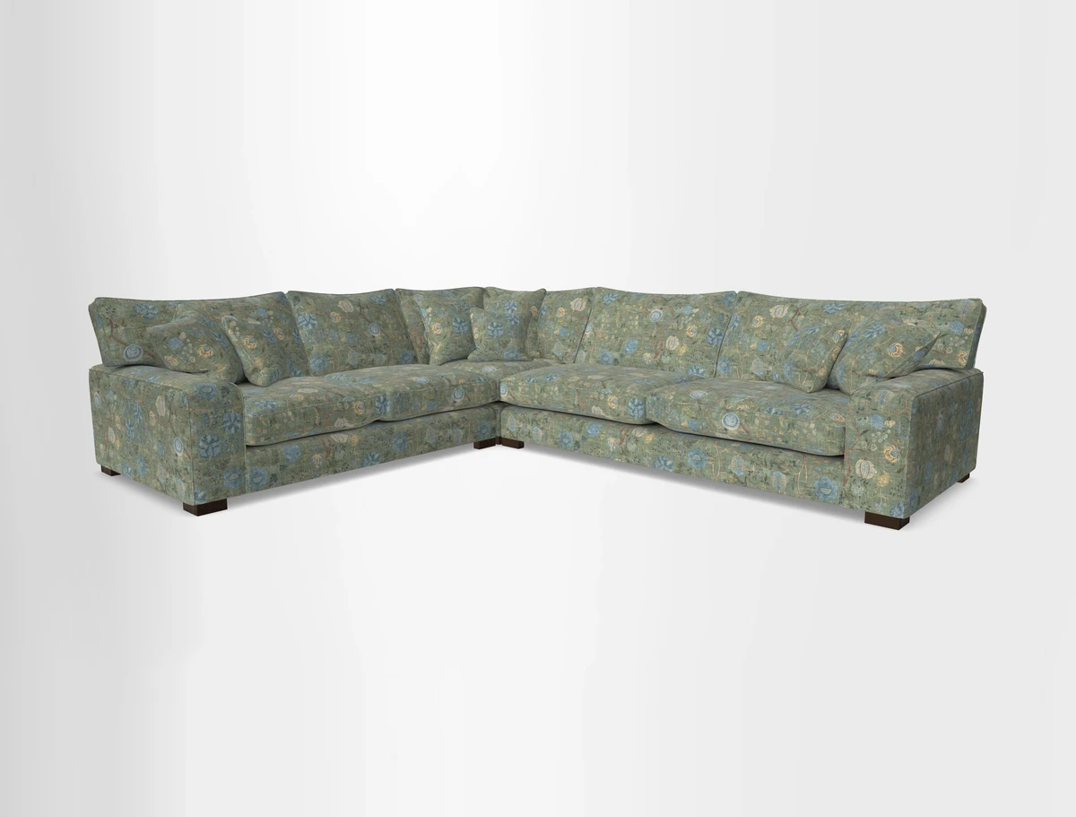 Richmond Large Corner Unit RHF in Two Tone Plain Biscuit