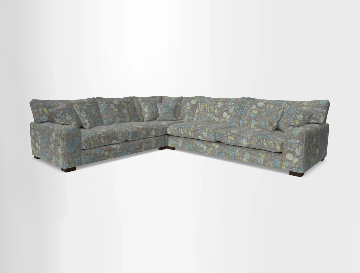 Richmond Large Corner Unit RHF in Two Tone Plain Biscuit
