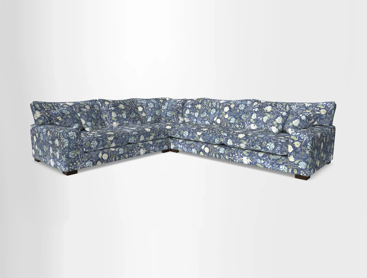 Richmond Large Corner Unit RHF in Two Tone Plain Biscuit