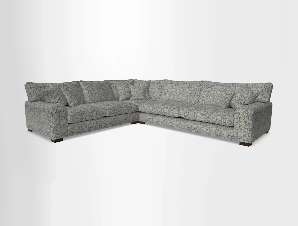 Richmond Large Corner Unit RHF in Two Tone Plain Biscuit