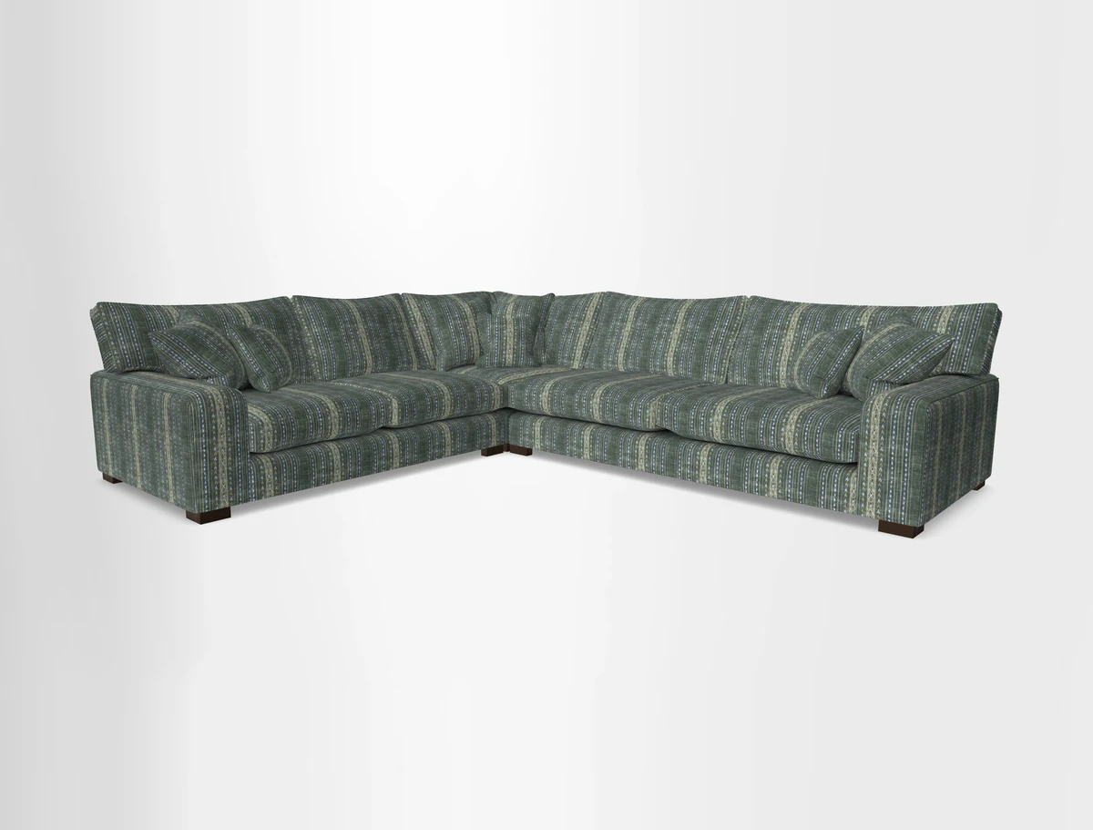 Richmond Large Corner Unit RHF in Two Tone Plain Biscuit