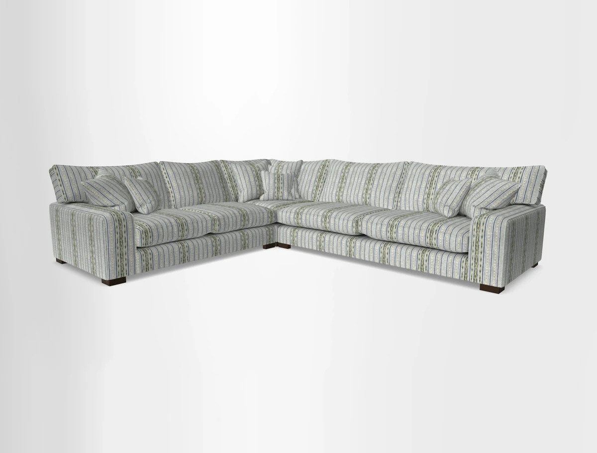 Richmond Large Corner Unit RHF in Two Tone Plain Biscuit