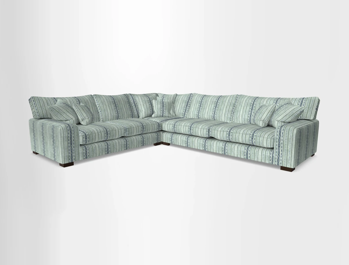 Richmond Large Corner Unit RHF in Two Tone Plain Biscuit