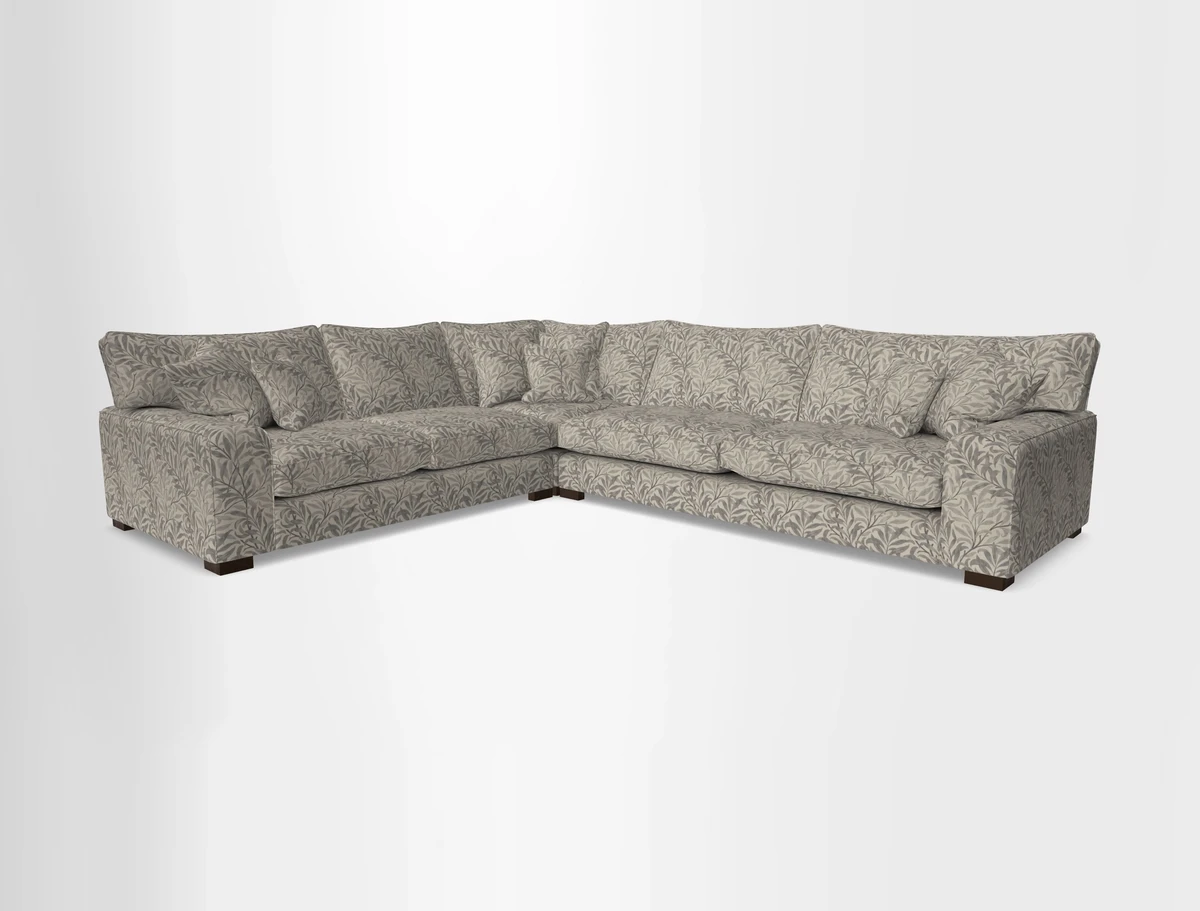 Richmond Large Corner Unit RHF in Two Tone Plain Biscuit