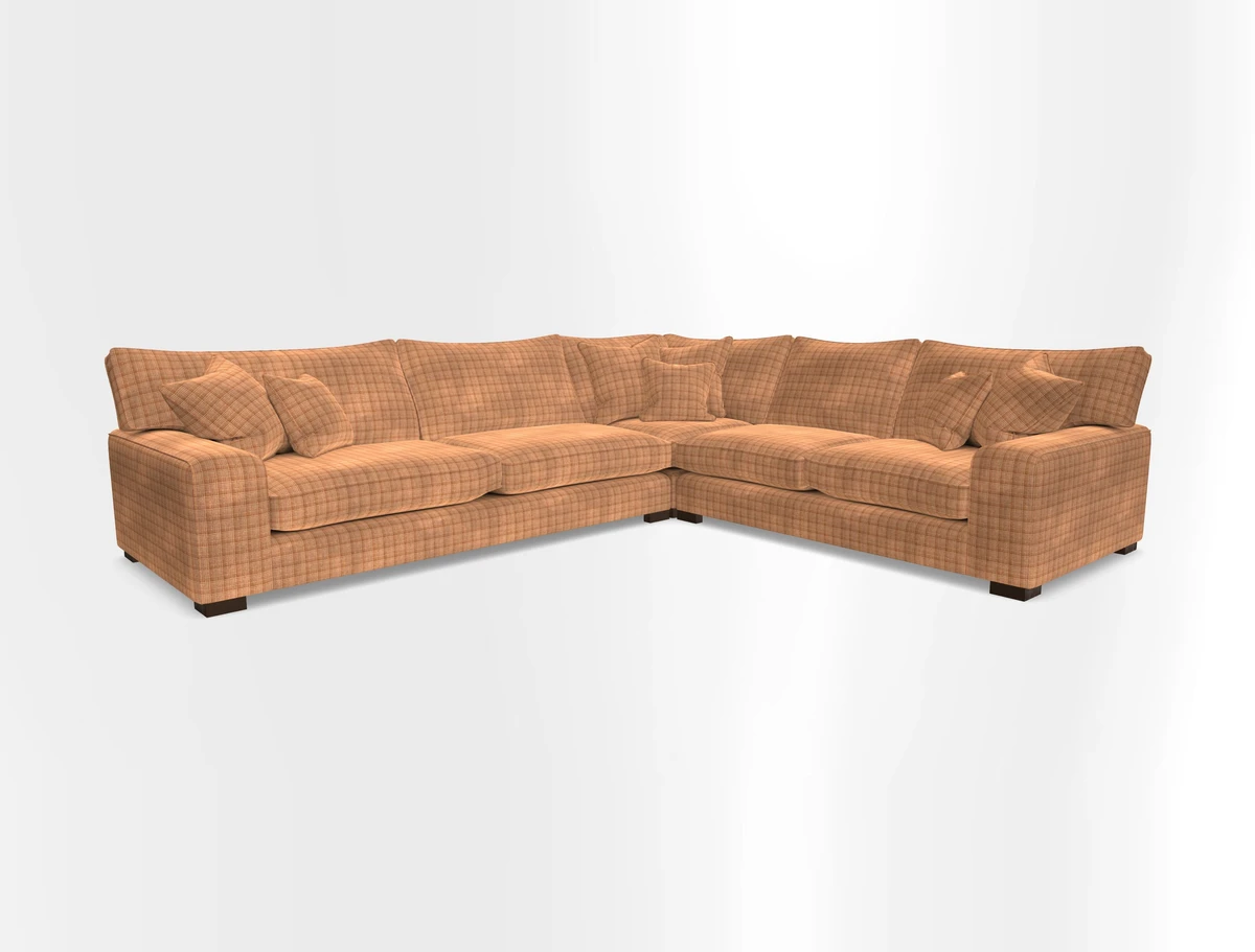 Richmond Large Corner Unit LHF in Two Tone Plain Biscuit
