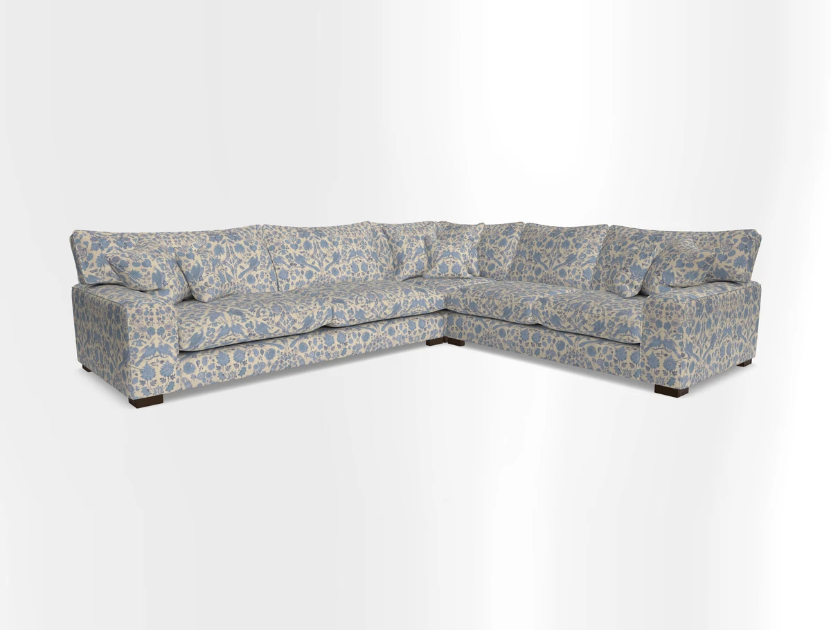 Richmond Large Corner Unit LHF in Two Tone Plain Biscuit
