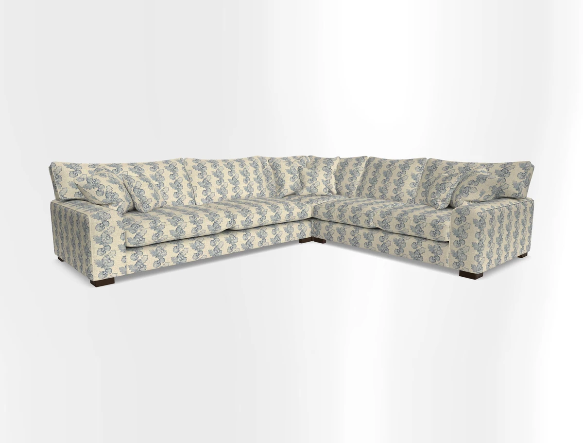Richmond Large Corner Unit LHF in Two Tone Plain Biscuit