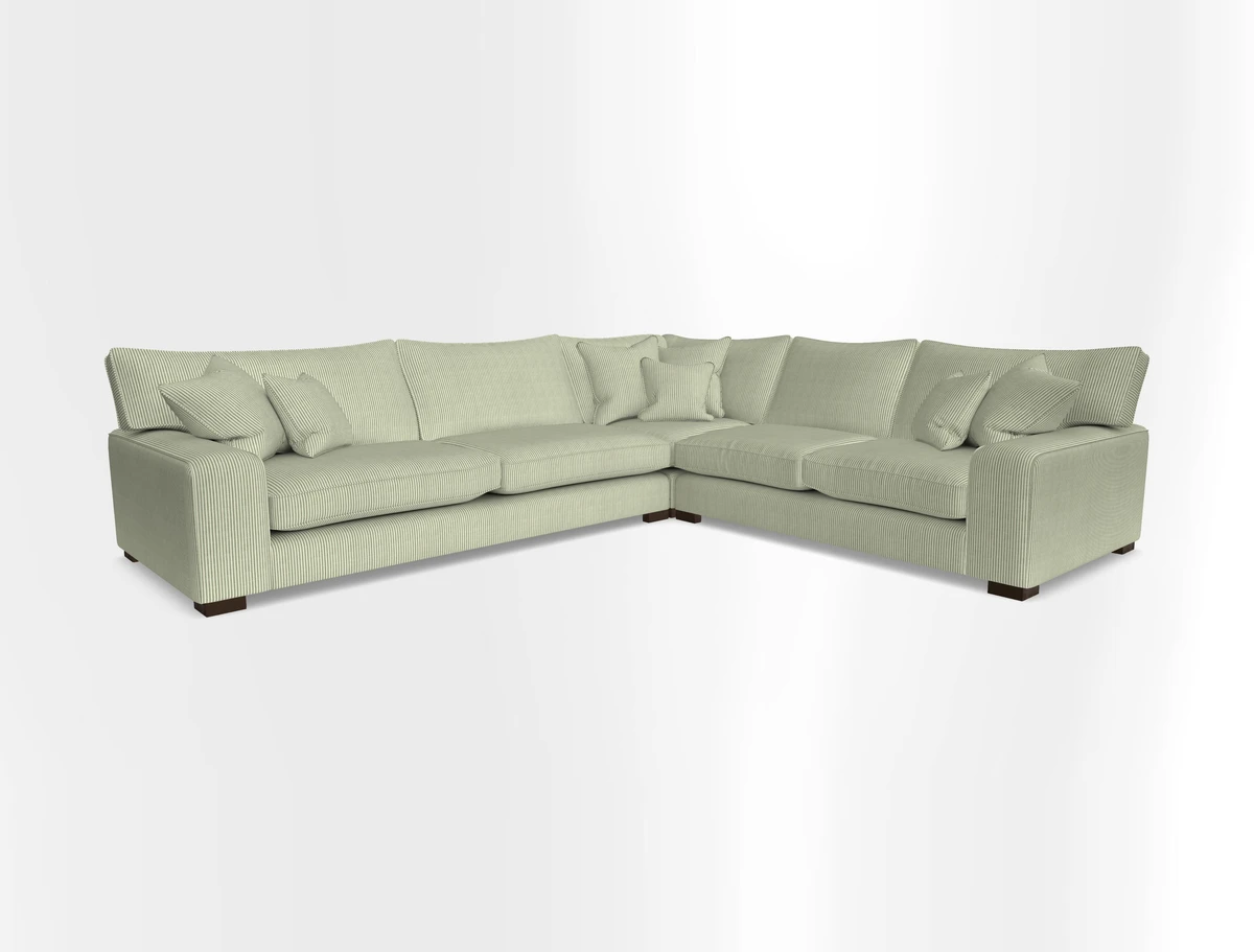 Richmond Large Corner Unit LHF in Two Tone Plain Biscuit