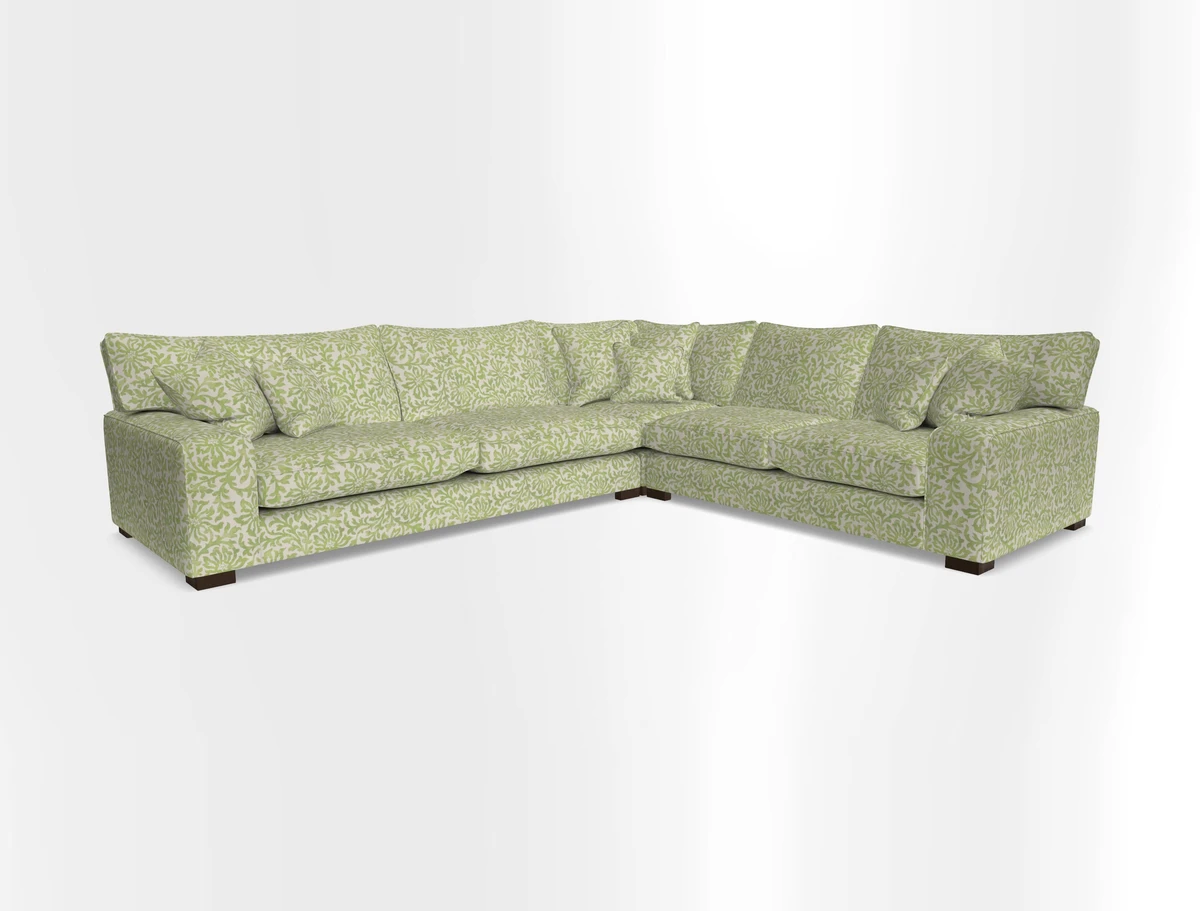 Richmond Large Corner Unit LHF in Two Tone Plain Biscuit