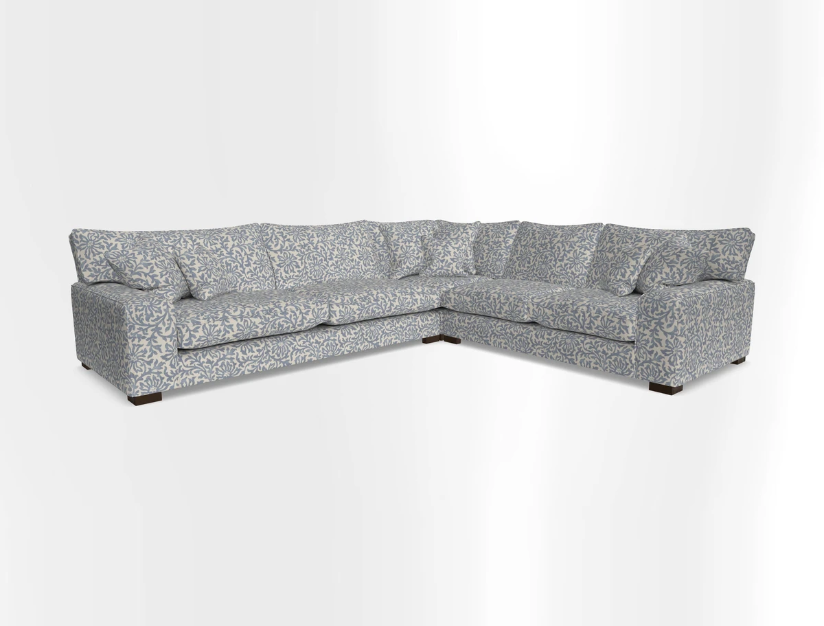 Richmond Large Corner Unit LHF in Two Tone Plain Biscuit