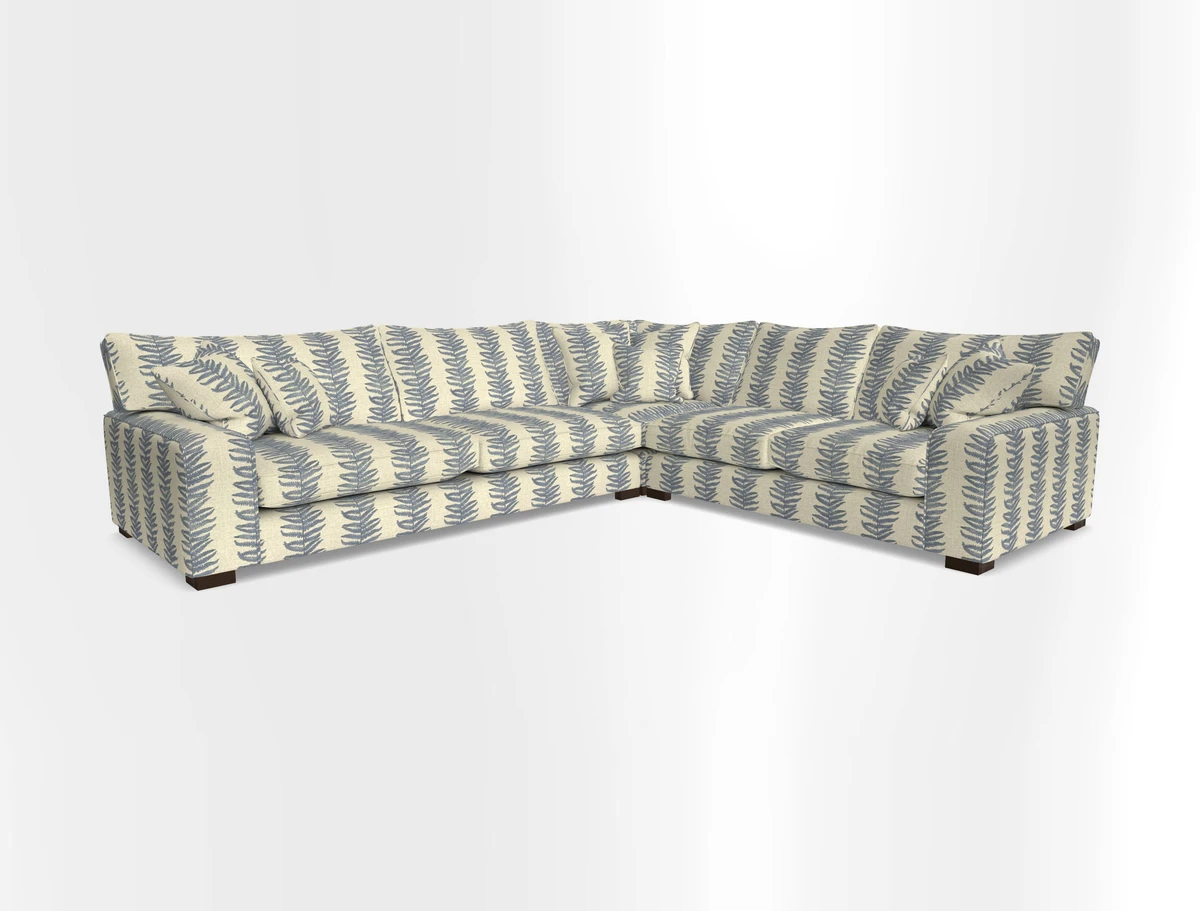 Richmond Large Corner Unit LHF in Two Tone Plain Biscuit