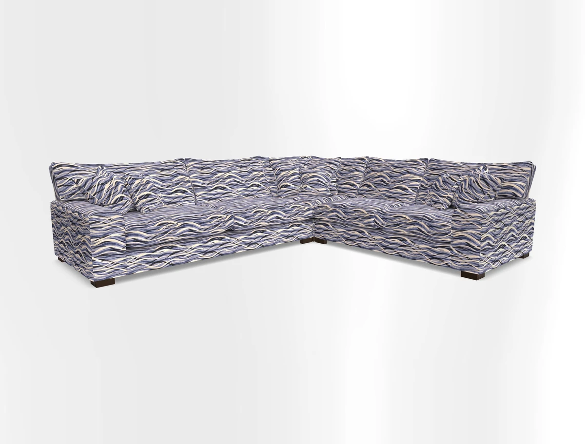 Richmond Large Corner Unit LHF in Two Tone Plain Biscuit
