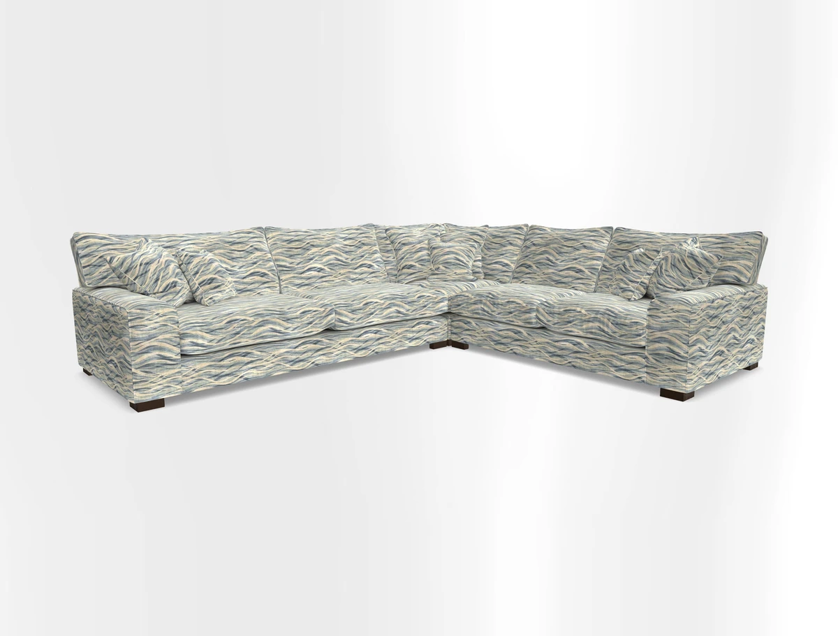 Richmond Large Corner Unit LHF in Two Tone Plain Biscuit