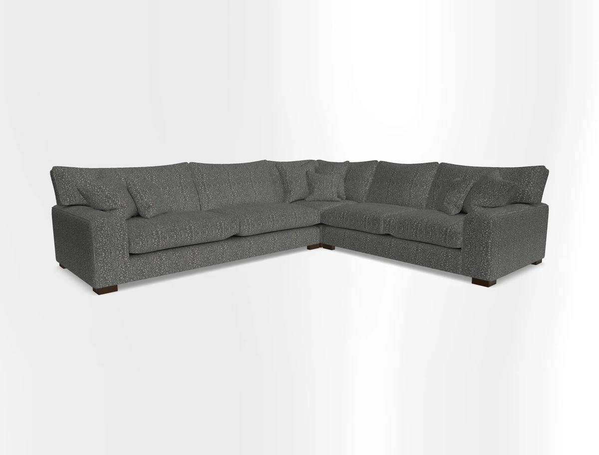 Richmond Large Corner Unit LHF in Two Tone Plain Biscuit