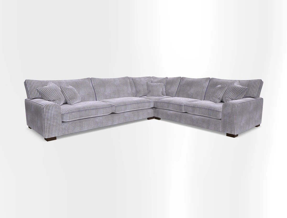 Richmond Large Corner Unit LHF in Two Tone Plain Biscuit