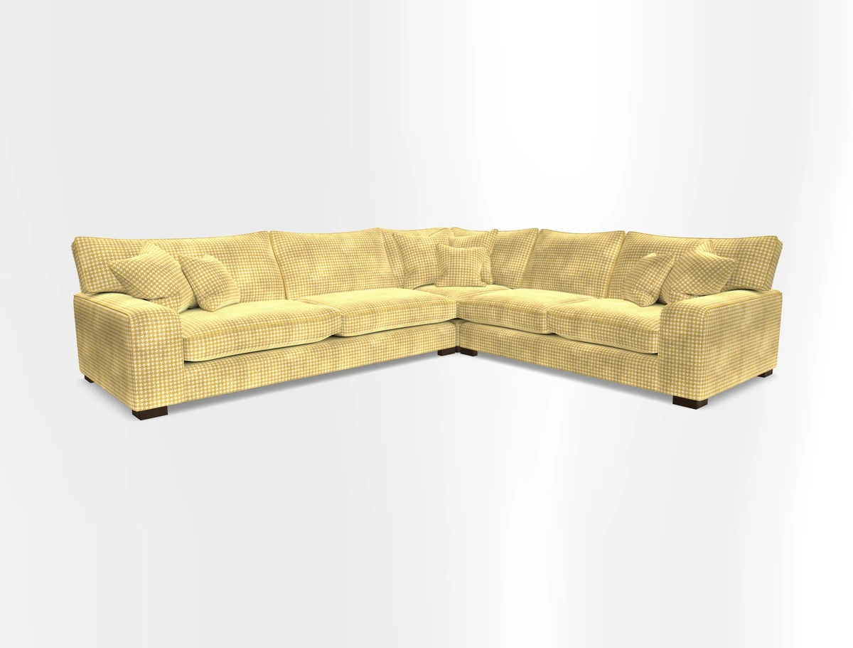 Richmond Large Corner Unit LHF in Two Tone Plain Biscuit