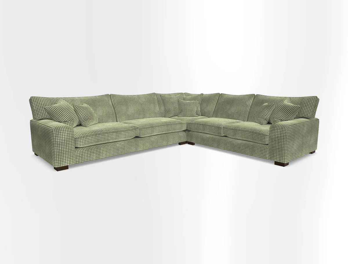 Richmond Large Corner Unit LHF in Two Tone Plain Biscuit