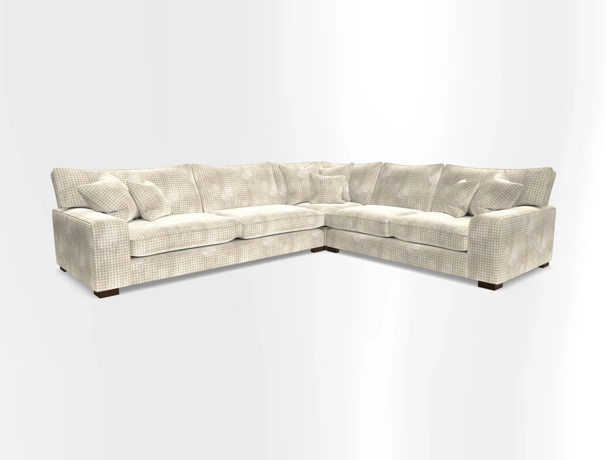 Richmond Large Corner Unit LHF in Two Tone Plain Biscuit