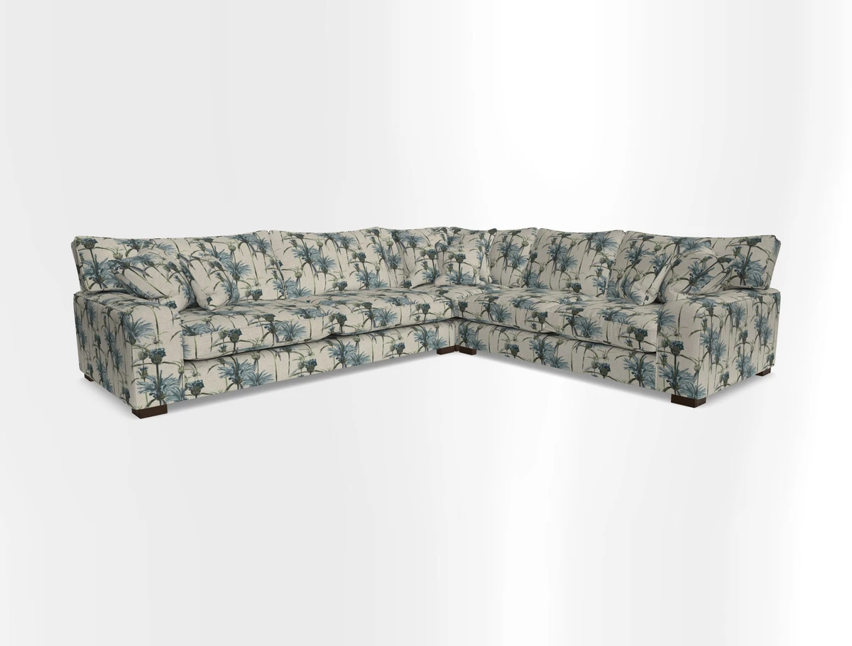 Richmond Large Corner Unit LHF in Two Tone Plain Biscuit