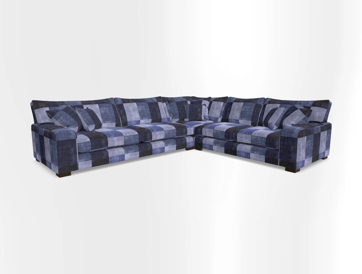 Richmond Large Corner Unit LHF in Two Tone Plain Biscuit