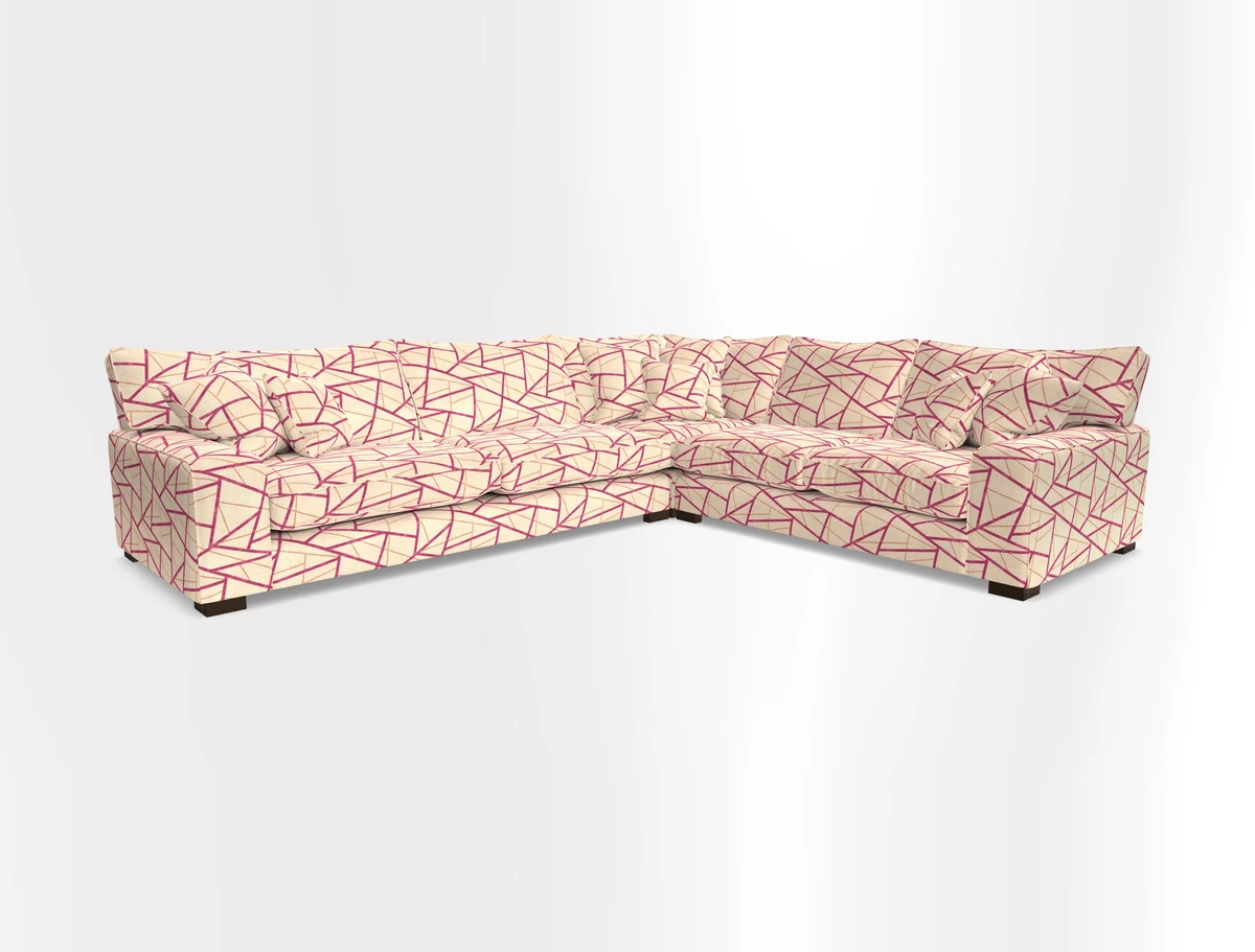 Richmond Large Corner Unit LHF in Two Tone Plain Biscuit