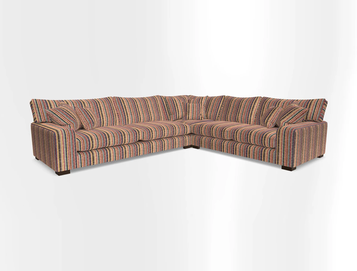 Richmond Large Corner Unit LHF in Two Tone Plain Biscuit