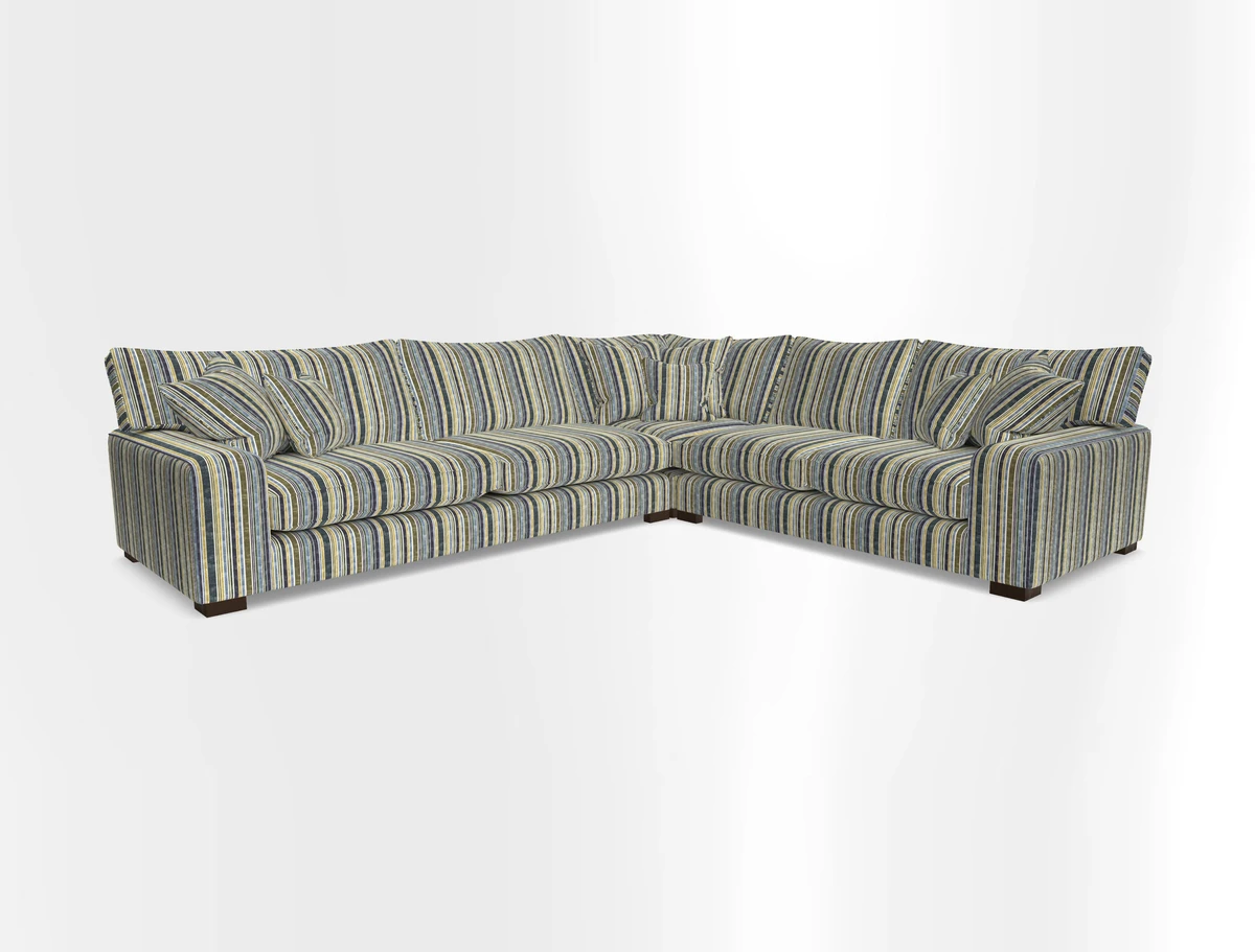 Richmond Large Corner Unit LHF in Two Tone Plain Biscuit