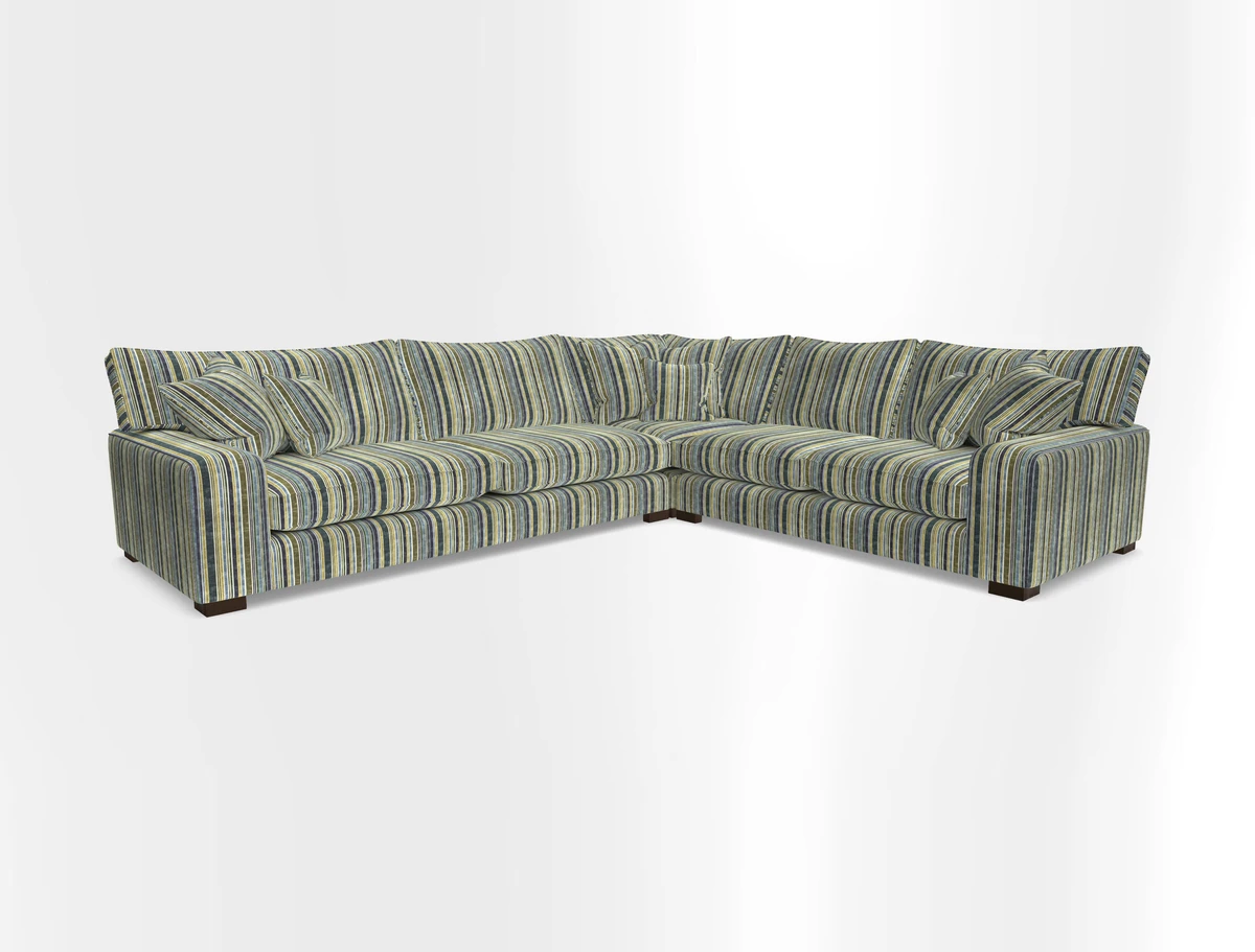 Richmond Large Corner Unit LHF in Two Tone Plain Biscuit