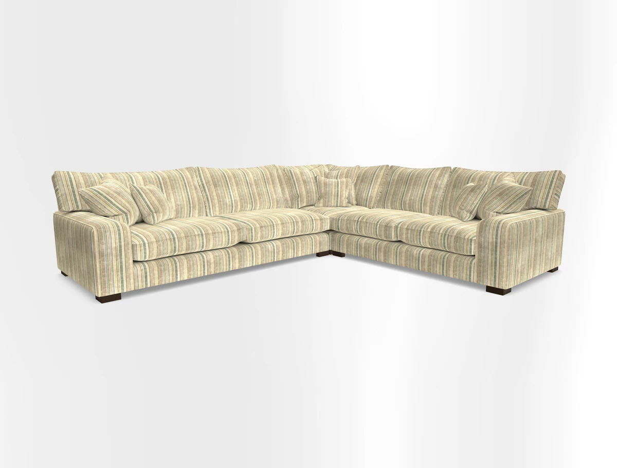 Richmond Large Corner Unit LHF in Two Tone Plain Biscuit