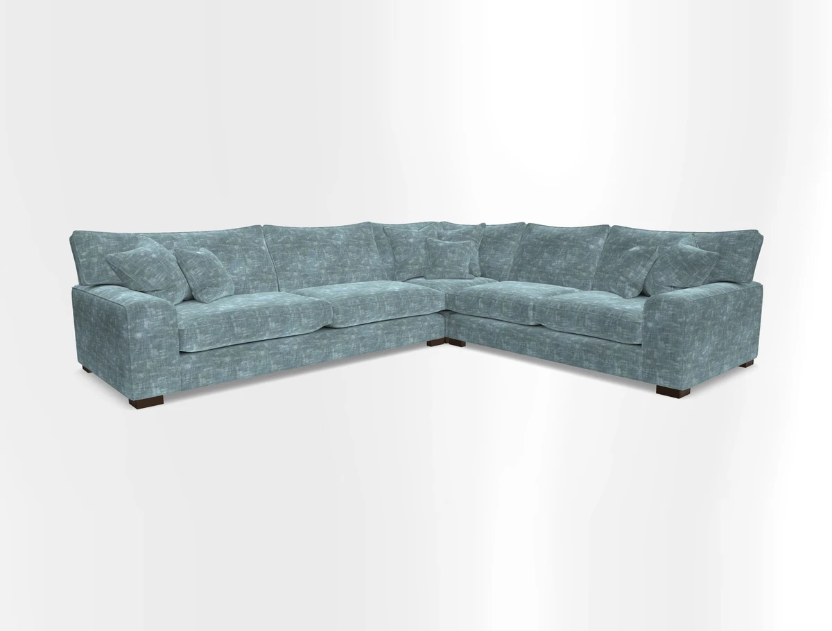 Richmond Large Corner Unit LHF in Two Tone Plain Biscuit